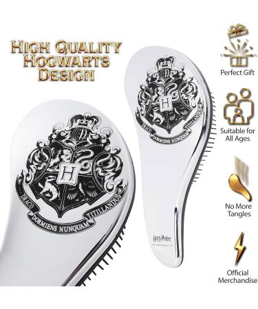 Harry Potter Hair Brush for Girls - Detangling Styling Beauty Accessory for All Hair Types - Handbag Size Official Product (Silver) - Buy Online on GoSupps.com
