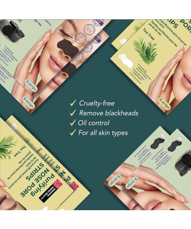 Original Derma Beauty Nose Strips - 24 Pore-Refining Charcoal Blackhead Remover for Clear Skin | Beauty & Personal Care - Buy Online on GoSupps.com