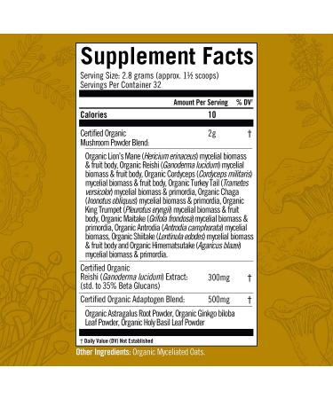 Om Mushrooms Mushroom Master Blend 3.17 oz - Organic Superfood Supplement - Buy Online on GoSupps.com