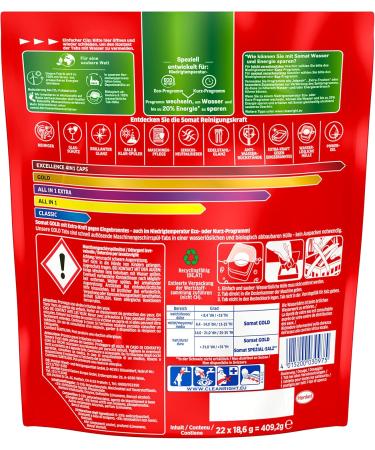 Somat Gold Dishwasher Tabs (22 Tabs) - Powerful Cleaning for Spotless Dishes at Low Temperatures | Extra Strength Dishwasher Flushing Tabs - Buy Online on GoSupps.com