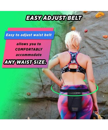 Gladiator Climbing Chalk Bag with Pockets and Adjustable Belt - Black - Buy Online on GoSupps.com