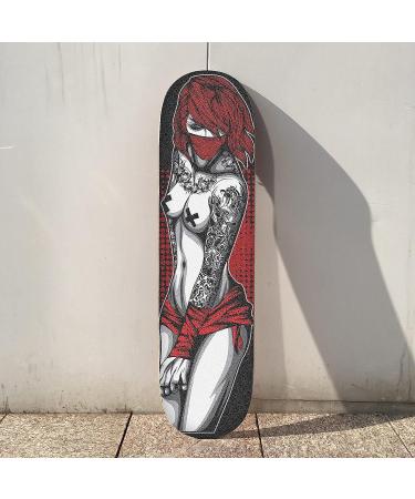 Sexy Tattoo Women Waterproof Skateboard Grip Tape 33.1x 9.1 inch - Buy Online on GoSupps.com