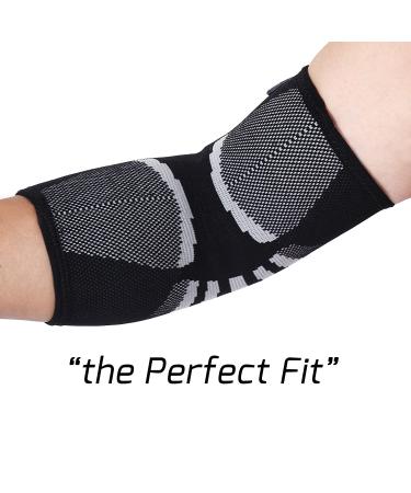 Large Elbow Compression Sleeves (1 Pair) - Tendonitis Support for Prevention & Recovery - Buy Online on GoSupps.com
