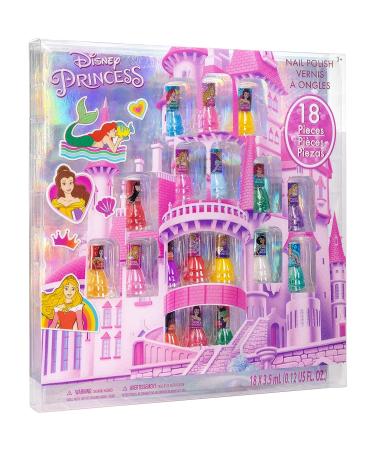 Disney Princess Castlebox Nail Polish Set | Non-Toxic Peel-Off Water-Based Formula | Safe Quick Dry Polish for Kids | 18 Pcs Opaque Colors | Ages 3 - Buy Online on GoSupps.com