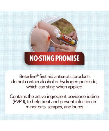 Betadine Antiseptic Dry Powder First Aid Spray 5% Povidone-Iodine - 2 FL OZ | Kills Germs in Minor Cuts, Scrapes, Burns | Infection Protection, No Mess, No Drip, No Sting, Alcohol-Free - Buy Online on GoSupps.com