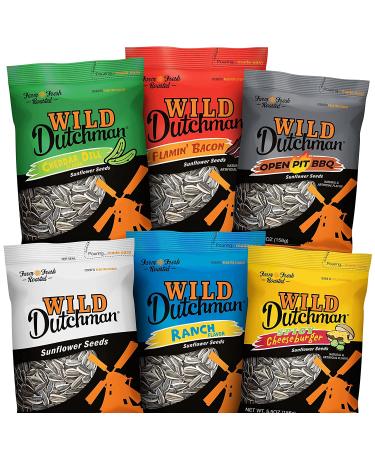 Wild Dutchman Roasted Sunflower Seeds | Mouth Friendly Recipe for All Day Snacking | 13oz (Pack of 12) - Buy Online on GoSupps.com