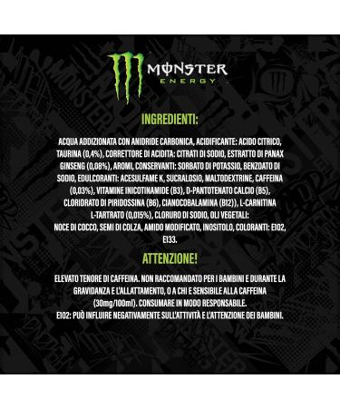  Monster Monster Energy Ultra Paradise - 24 x 500ml cans Zero Sugar and Low Calorie Energy Drink Light and Refreshing Kiwi and Lime Flavored Energy Drink - Buy Online on GoSupps.com