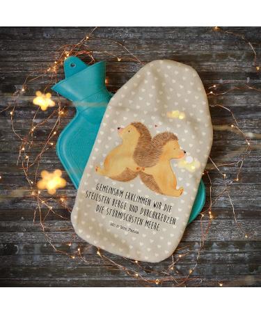 Mr. & Mrs. Panda Hedgehog Heat Bottle Cover - Perfect Wedding Gift for Couples | Gray Hot Water Bottle - Buy Online on GoSupps.com