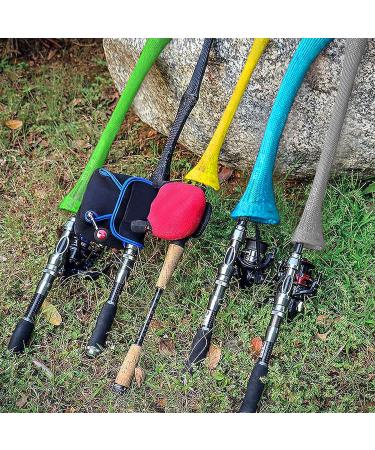 Meanhoo Fishing Rod Sleeve 6 Pack - 7ft Pole Cover, Rod Socks, Spinning & Baitcaster Glove Set - Buy Online on GoSupps.com