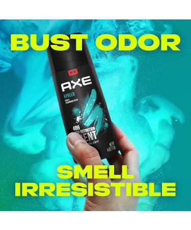 AXE Apollo Body Spray Deodorant for Long-Lasting Odor Protection Sage & Cedarwood Deodorant for Men Formulated Without Aluminum 4 Ounce (Pack of 8) - Buy Online on GoSupps.com