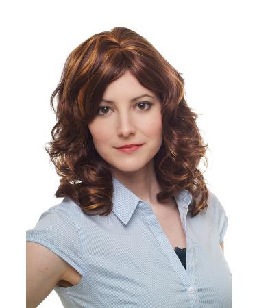 WIG ME UP - 6370-35/1B/2-4 wig black/red-brown mix curly shoulder-length hair