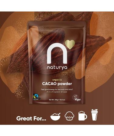 Naturya Fairtrade Organic Cacao Powder 250g - Premium Quality Superfood - Buy Online on GoSupps.com