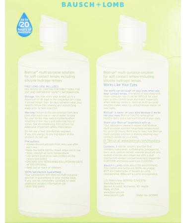 Bausch & Lomb Biotrue Multi-Purpose Solution - 2/16 oz Bottles + 2 Lens Cases | 4 Piece Set - Buy Online on GoSupps.com