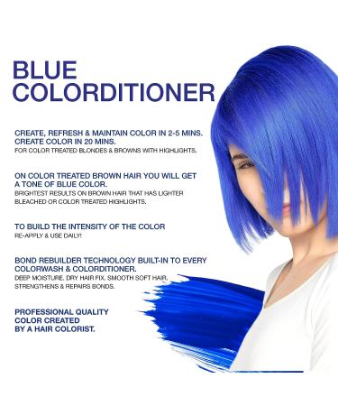 Celeb Luxury Intense Color Depositing Conditioner + BondFix Rebuilder - Vegan & Sustainably Sourced Plant-Based Formula | Semi-Permanent Blue Colorconditioner - Buy Online on GoSupps.com