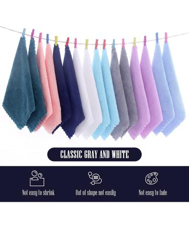 BAMBOO QUEEN 16 Count Premium Makeup Remover Cloths - Reusable & Gentle Microfiber Coral Velvet Face Towels - Highly Absorbent & Super Soft - 8x8 Inch - Multi-colored Pack - Buy Online on GoSupps.com