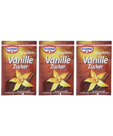Dr. Oetker Bourbon Vanilla Sugar - 3 x 8g | Vegan Flavor Enhancer for Cakes Desserts & Shakes - 24g Pack - Buy Online on GoSupps.com