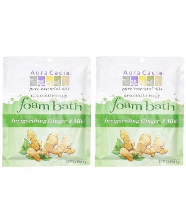 Aura Cacia Invigorating Ginger-Mint Aromatherapy Foam Bath 2.5oz (Pack of 3) - Buy Online on GoSupps.com
