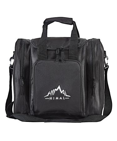 Himal Bowling Ball Bag for Single Ball - Bowling Ball Tote Bowling Bag with Padded Ball Holder - Fits Bowling Shoes Up to Mens Size 14 Black