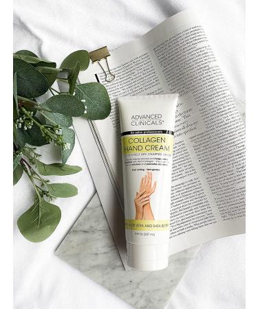 Advanced Clinicals Collagen Hand Cream 8 fl oz - Anti-Aging Moisturizer for Soft Hands - Buy Online on GoSupps.com