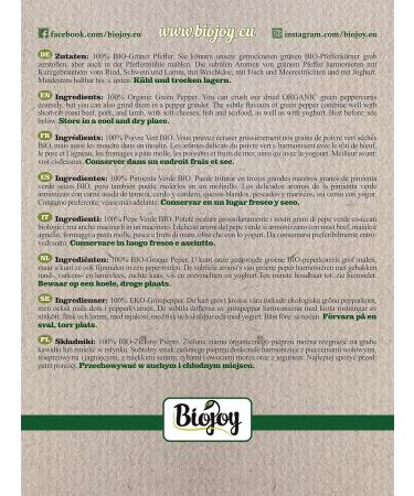 Buy Biojoy ORGANIC Green Pepper Whole (1 kg) - Premium Green Peppercorns for Mill - International Shipping Available - Buy Online on GoSupps.com