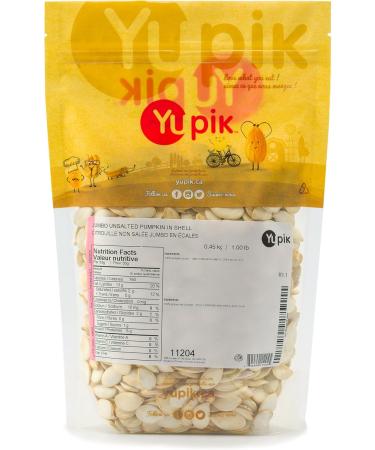 Yupik Jumbo Pumpkin Seeds in Shell 450 g Gluten-Free Kosher Vegan Thin Shell Dry Roasted Unsalted Oil-Free Plant-Based Protein Source of Fiber Healthy Snacks 450 g (Pack of 1) - Buy Online on GoSupps.com
