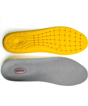 Memory Foam Shoe Insoles for Men and Women | Shock Absorbing and Cushioning | Size M 6-9/ W 7-11 | Gray M US 8.5-10.5 - Buy Online on GoSupps.com