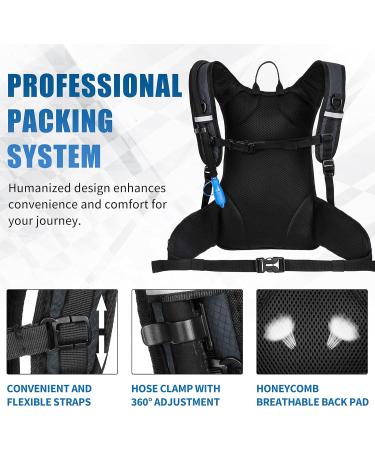 MIRACOL Hydration Backpack with 2L Water Bladder Insulated Water Backpack Perfect Pack for Running Hiking Cycling Camping Charcoal Grey - Buy Online on GoSupps.com