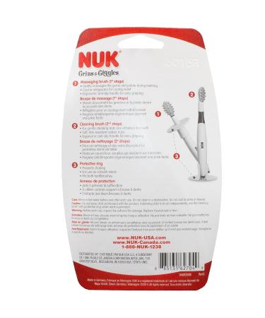 NUK Grins and Giggles Training Toothbrush Set - Blue - Buy Online on GoSupps.com