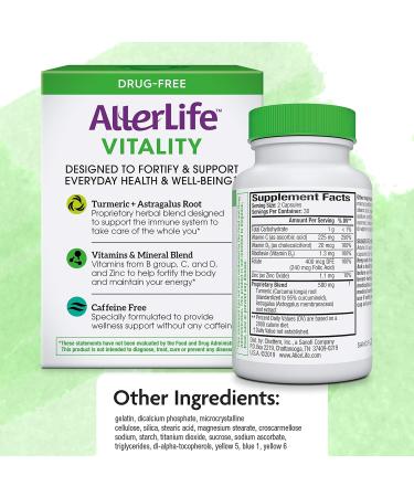 Allerlife Vitality Capsules Daily Dietary Supplements - 20 ct for Everyday Health & Well-Being - Buy Online on GoSupps.com