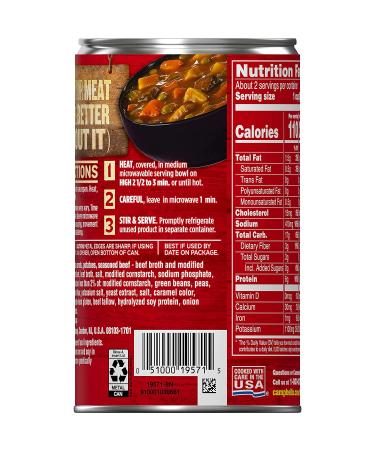 Campbells Chunky Healthy Request Soup  Beef Soup With Country Vegetables  18.8 Ounce Can - Buy Online on GoSupps.com