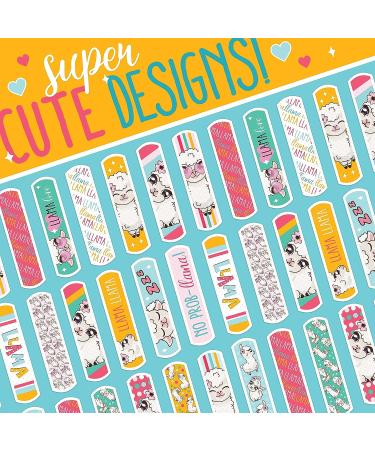 Llama Kids Bandages 100 ct | Adhesive Antibacterial Bandages for Minor Cuts, Scrapes, Burns - Fun Easter Basket Stuffers for Kids - Buy Online on GoSupps.com