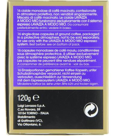  Lavazza Lavazza A Modo Mio Caf Espresso Divino 16 capsules - Lot de 2 - Buy Online on GoSupps.com