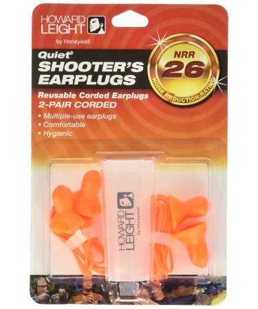 Howard Leight by Honeywell Quiet Corded Reusable Shooting Earplugs  2-Pairs (R-01522)   Orange - Buy Online on GoSupps.com