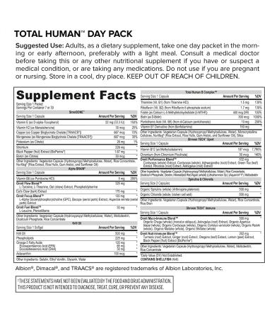 ONNIT Total Human Day & Night Vitamin Packs - Adult Multivitamins for Men & Women - 30 Capsules - Buy Online on GoSupps.com