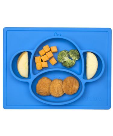 Nuby Sure Grip Monkey Silicone Placemat - Blue | Fun & Functional Monkey Design - Buy Online on GoSupps.com