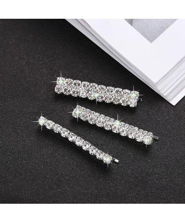 6PCS Silver Rhinestone Hair Clips - Sparkly Hairpins for Women | Luxury Hair Accessories for Party, Wedding & Daily Wear - Buy Online on GoSupps.com