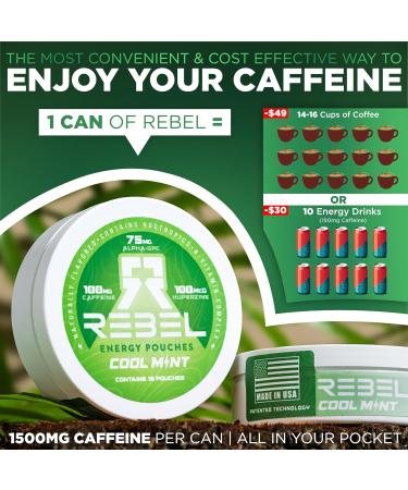 Nootropic Energy Caffeine Pouches 100mg Caffeine Alpha GPC & Huperzine A Sugar-Free Mint Flavor 15 Pouches | Boost Focus & Energy - Buy Online on GoSupps.com