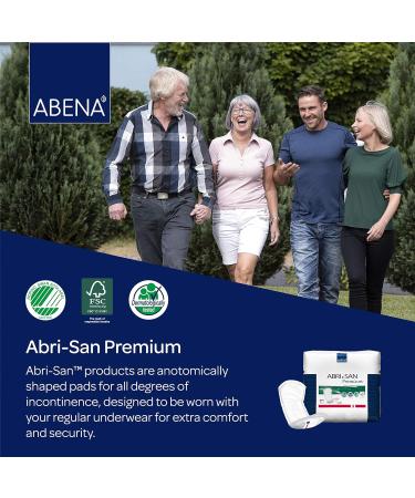 Abena Abri-San Premium Incontinence Pads - Men & Women - Fast Absorption - 500ml Absorbency - 28PK - Buy Online on GoSupps.com