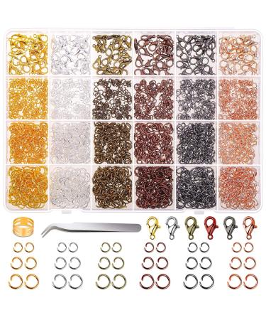 Stretchy String for Bracelets, Cridoz 5 Rolls Clear Elastic String Stretch Cord Jewelry Bead Bracelet String with 2 Pcs Beading Needles for Seed Beads