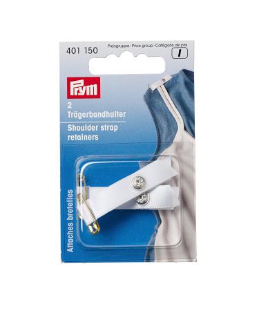 Prym 401150-1 Shoulder Strap Retainers with Safety Pin  weiß  2 St ck  White