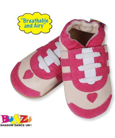 SHADOW DANCE UK Baby Shoes | Soft Sole Toddler Boy & Girl Shoes | Leather Winter Booties 0-6 Months | Pink Sneakers - Buy Online on GoSupps.com
