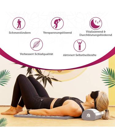 Acupressmate Acupressure Set - Shakti Matt for Back Pain Relief Includes Pillow Fitness Band Eye Mask & Carrying Bag - Gray - Buy Online on GoSupps.com
