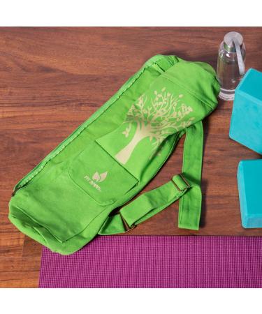 FIT SPIRIT Yoga Mat Gym Bag with 2 Cargo Pockets - Blue Tree Design - Buy Online on GoSupps.com