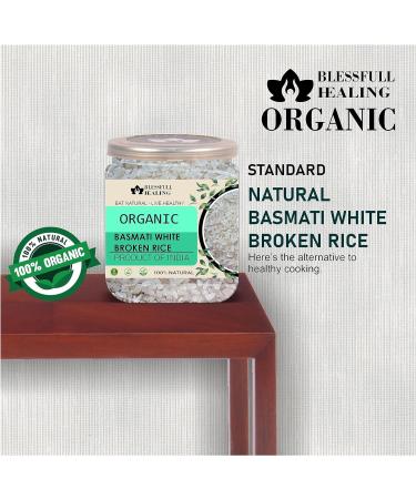 Blessfull Healing Organice BASMATI White Broken Rice 2 lb (907 Gram) - Buy Online on GoSupps.com