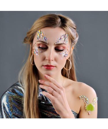 Meredmore 6Sets Festival Face Jewels Stickers Body Rhinestones - Eye & Body Gems | Glitter Rave & Party Accessories - Buy Online on GoSupps.com