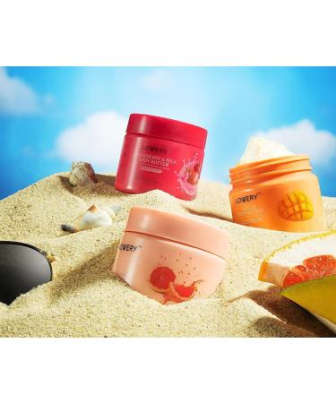 Whipped Body Butter Cream Trio - Mango, Pink Grapefruit, Strawberry Scents | Shea Enriched | Hydrating Moisturizer for Normal to Dry Skin | Men & Women | 3pc - Buy Online on GoSupps.com