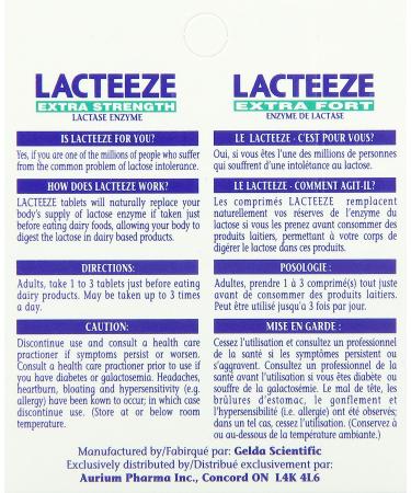 Lacteeze Extra Strength: Fast-Acting Lactase Enzyme Supplement - Buy Online on GoSupps.com