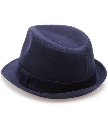 Classic 100% Cotton Twill Fedora Hat - Navy, Large-X-Large - Buy Online on GoSupps.com