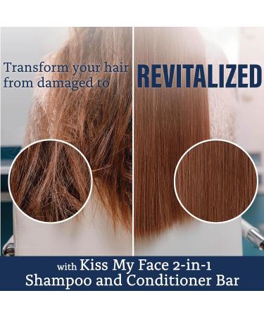 Kiss My Face 2-in-1 Shampoo & Conditioner Bar - Cruelty-Free Hydrating for Dry Hair with Oat & Shea Butter - 113g International Shipping - Buy Online on GoSupps.com