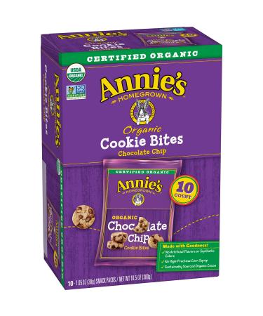 Annie's Organic Chocolate Chip Cookie Bites, 10 Packets, 10.5 oz